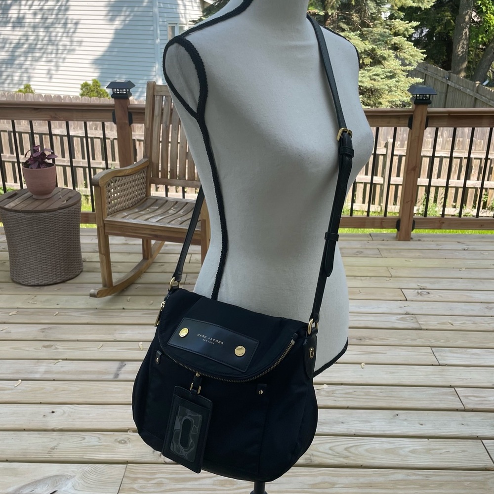 Marc by Marc Jacobs Black Crossbody Bag with Gold Hardware